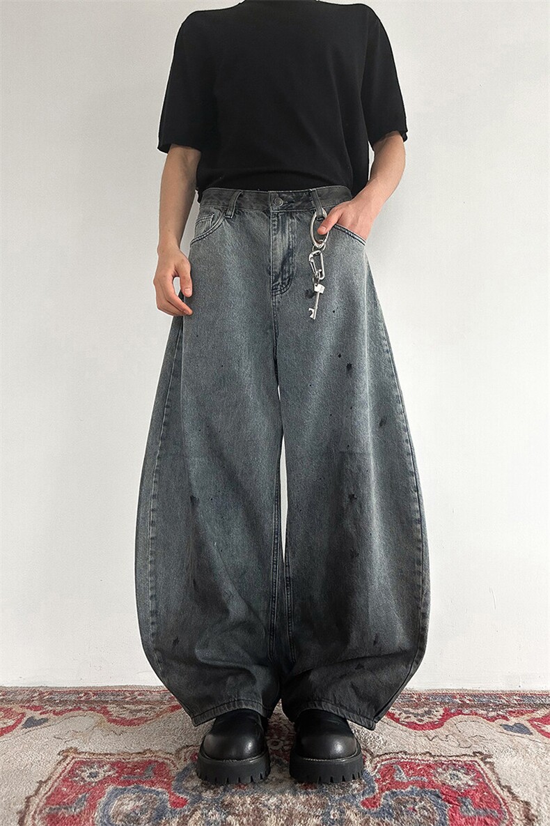 903-AK037-特P58【S-3XL】做旧脏弯刀牛仔裤3,男装牛仔裤,星座903
