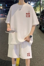 ！重磅推荐！2024夏季新款华夫格短袖套装HTZ19P50，男装T恤，电商B220