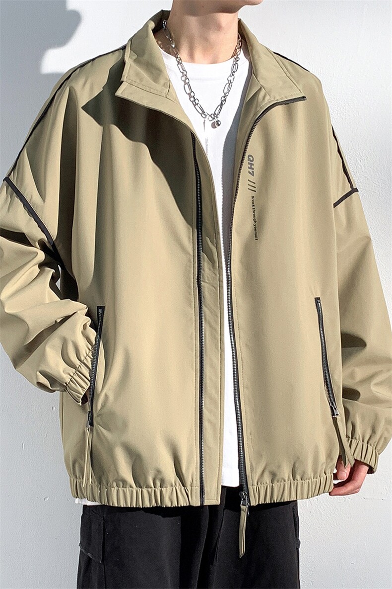 休闲拉链夹克情侣冲锋衣防风衣连帽外套JK452p65,男装夹克,电商D315