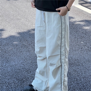条纹速干冲锋裤男夏季拼接休闲裤工装裤直筒速干长裤 K23图片