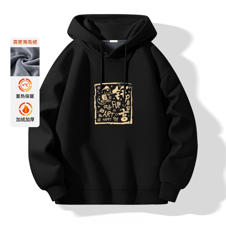 抖音得物供货 可提供视频 秋冬重磅美式宽松连帽卫衣DL2277图片