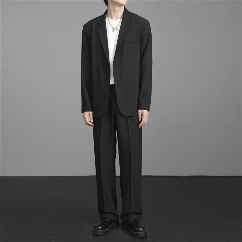 西服两件套装男春秋修身青年帅气男士休闲西装韩版小西服外套,男装西服,星座410-7