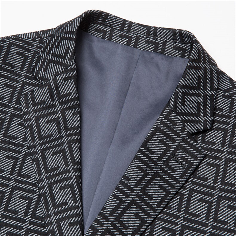 西服男秋季潮款休闲印花小西服上衣中年男士单西外套ASD2290-P180，男装西服，电商B212（原钱塘6029）