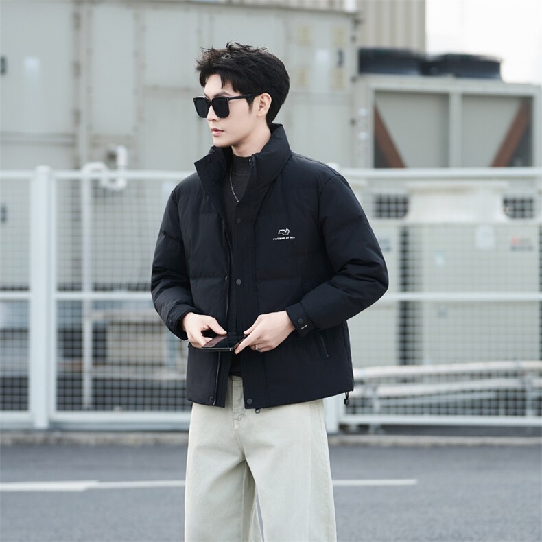 标50绒轻薄立领羽绒服男冬季2025新款外套6633-M-4XL-P215，男装羽绒服，电商B255