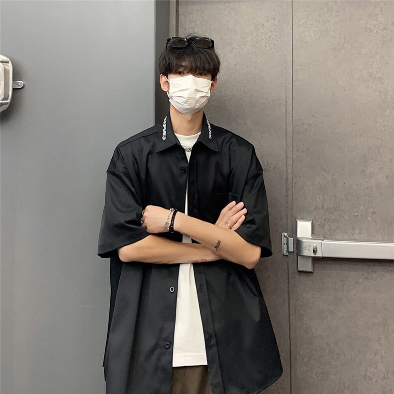 403-CY03-P48控68仿棉巴家同款领子刺绣短袖衬衫男,男装T恤,星座403（原603-1）