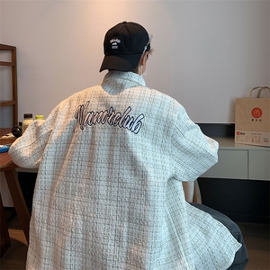 小香风夹克男ins潮流韩版休闲宽松痞帅外套春秋港风Z656P60图片