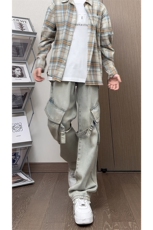 舒适休闲版型潮流复古牛仔裤美式复古情侣宽松牛仔裤K431P65控89，男装牛仔裤，电商A102B