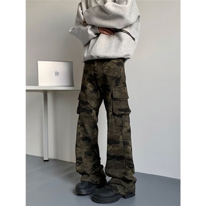 迷彩工装休闲裤男士韩版潮流高街帅百搭2024冬季ins长裤K5908-P59图片
