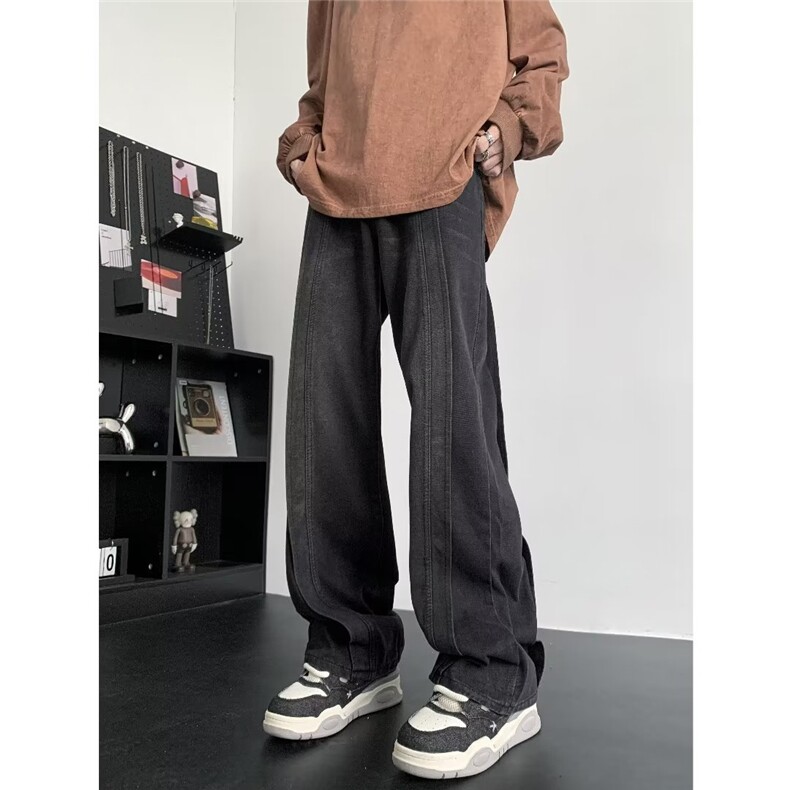 青春流行ins男直筒水洗牛仔裤Y9055P50,男装牛仔裤,星座1116-2
