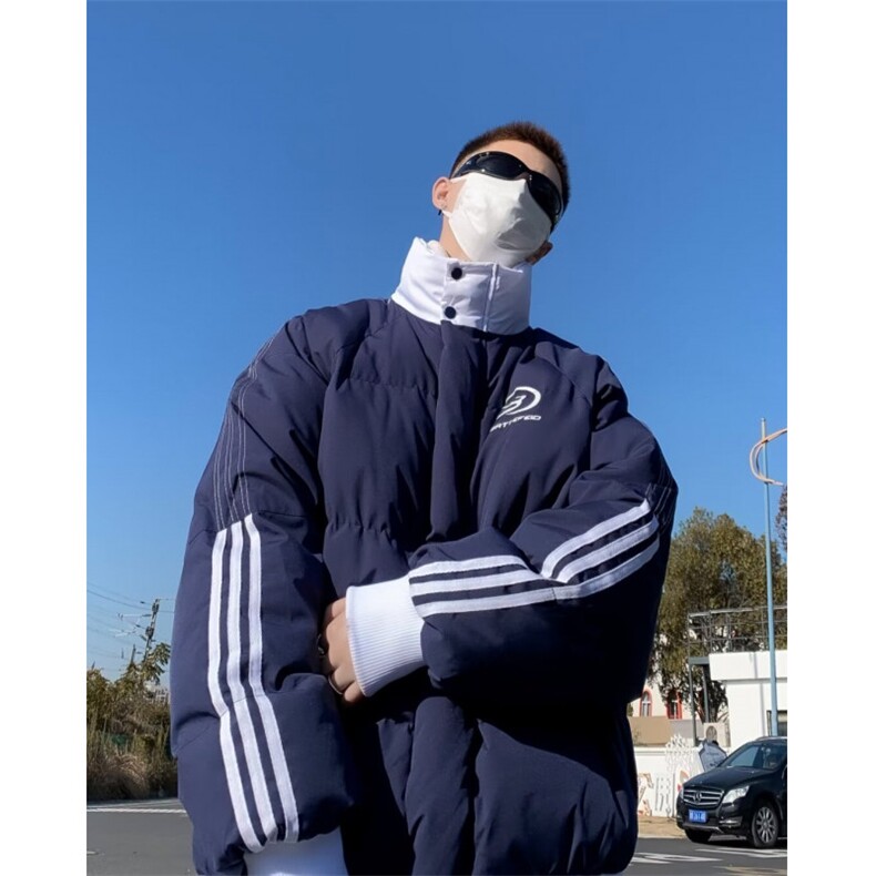 美式棉衣棉服男女冬季新款面包服情侣加厚棉袄 YM238 P100图片