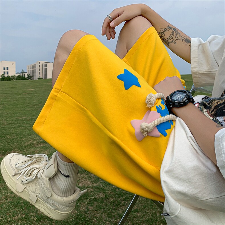 DK666P45控58多巴胺夏季男士短裤五分裤宽松潮流情侣装潮流,男装牛仔裤,电商B205
