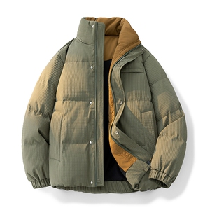 立领玉米格高街肌理感羽绒服情侣新冬90白鸭绒2025 SYR2601-P240图片