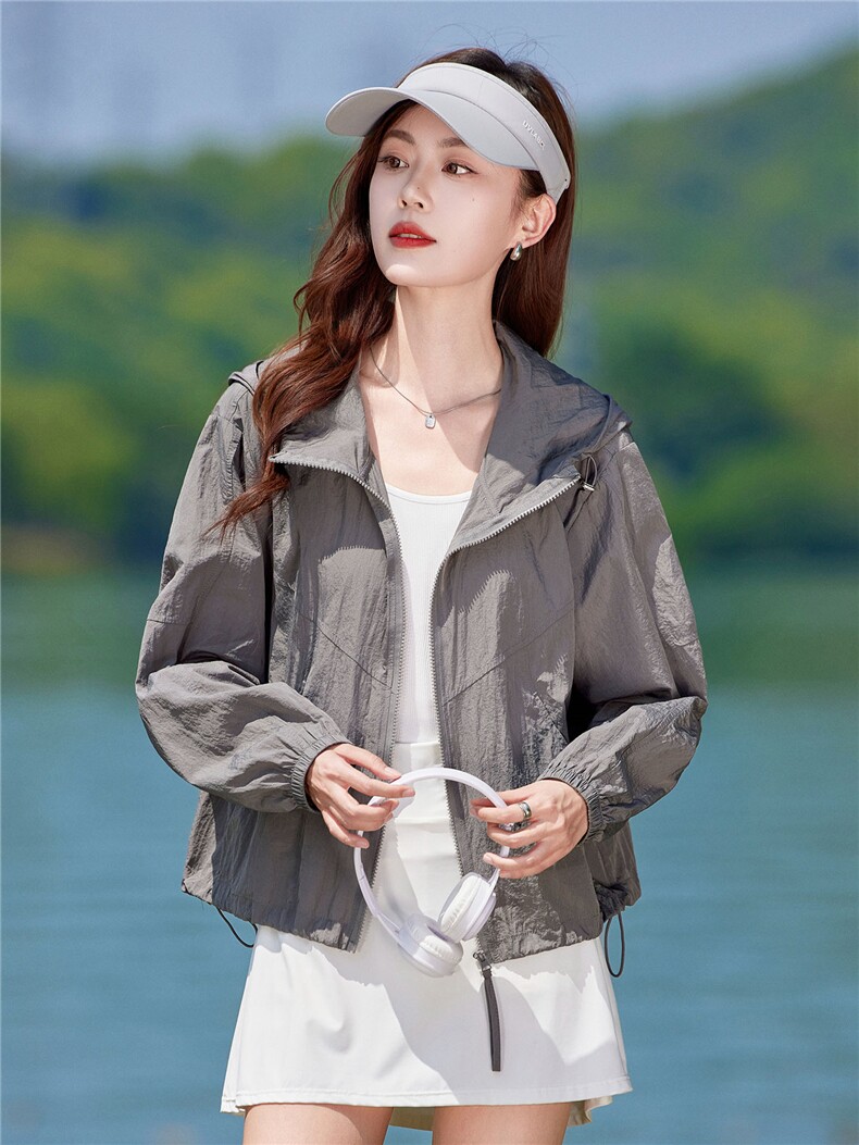 现货2026春夏秋夏季时尚休闲宽松型透气薄款女士短外套,女装防晒衣,靓衣阁