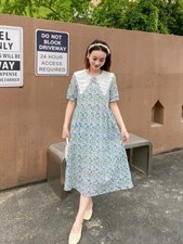 2022夏季连衣裙花裙子，女装连衣裙，泰靡(1F)