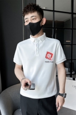 社会小伙夏季男士商务短袖体恤翻领印花半袖Polo衫C208-8885-P38，男装T恤，电商C208