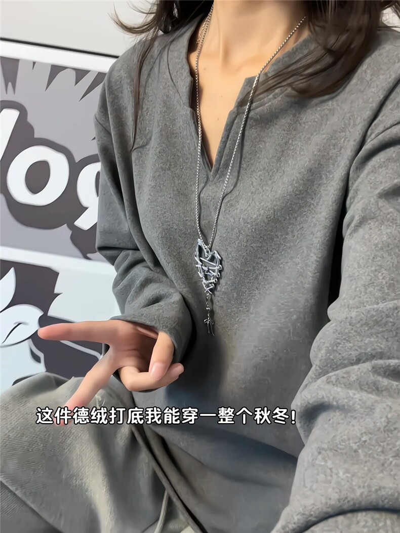 XZ809A/DR03/特P20280克双面德绒内搭V领长袖打底衫,男装T恤,星座809A(原222-1)