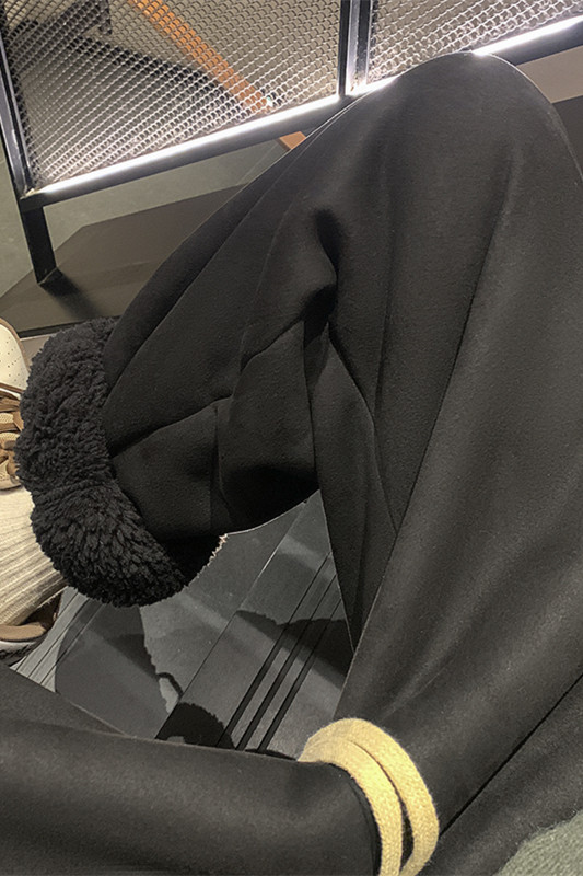 麂皮绒羊羔毛重磅束脚长裤M~5XLXZ604-KP87-P65控78,男装休闲裤,星座604