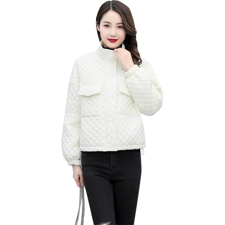 chic菱格棉服女2021年冬季新款棉衣棉袄ins潮韩版宽松短款,女装棉衣/棉服,笃写