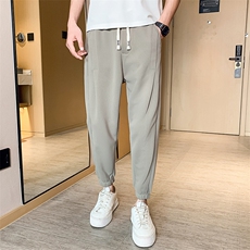 春夏新款纯色休闲裤宽松束脚大码运动裤潮社会小伙508K11P45，男装休闲裤，星座901