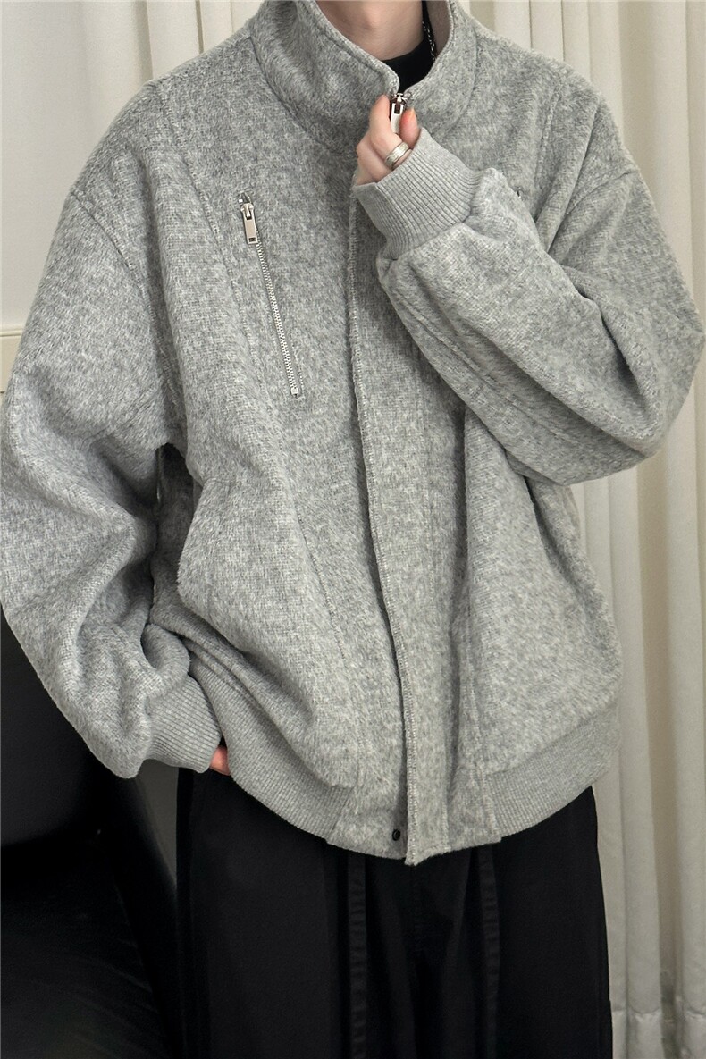 现货立领羊毛呢夹克外套秋冬加厚呢大衣A351-AJ2602-P125,男装夹克,电商A351