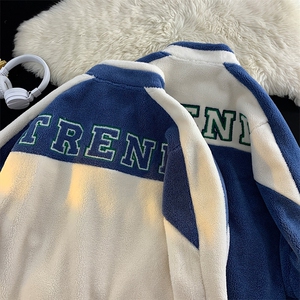 2024冬款青少年加厚撞色棉服羊羔绒棉衣外套男女 923-P110控价158图片