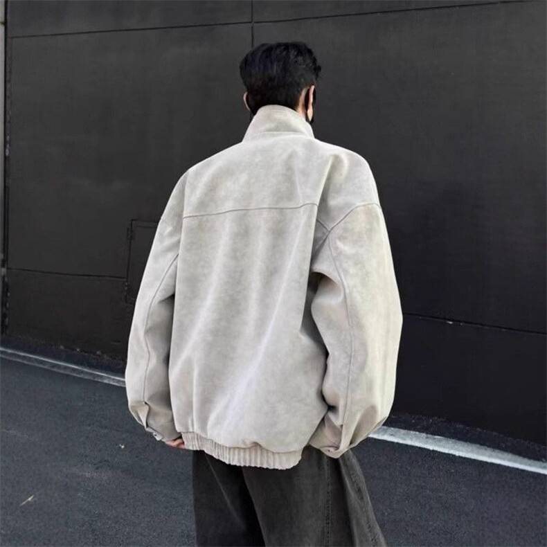 W564-P88潮流美式皮衣复古工装夹克立领高级痞帅机车外套新款,男装皮衣,星座911-1