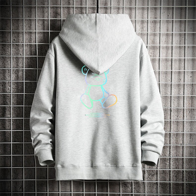 KS21139-P38连帽开衫卫衣男运动外套大码班服网格挂拍,男装卫衣,电商A040A