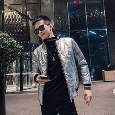 社会风20亮面螺口压花棉衣B297-2012-P130控168，男装棉衣，电商B297