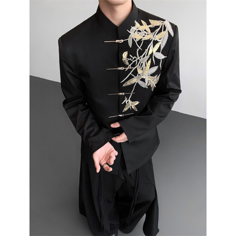 现货25秋冬设计感男秀禾男婚礼礼服新中式西装外套xz151-p168,男装西服套装,电商B288