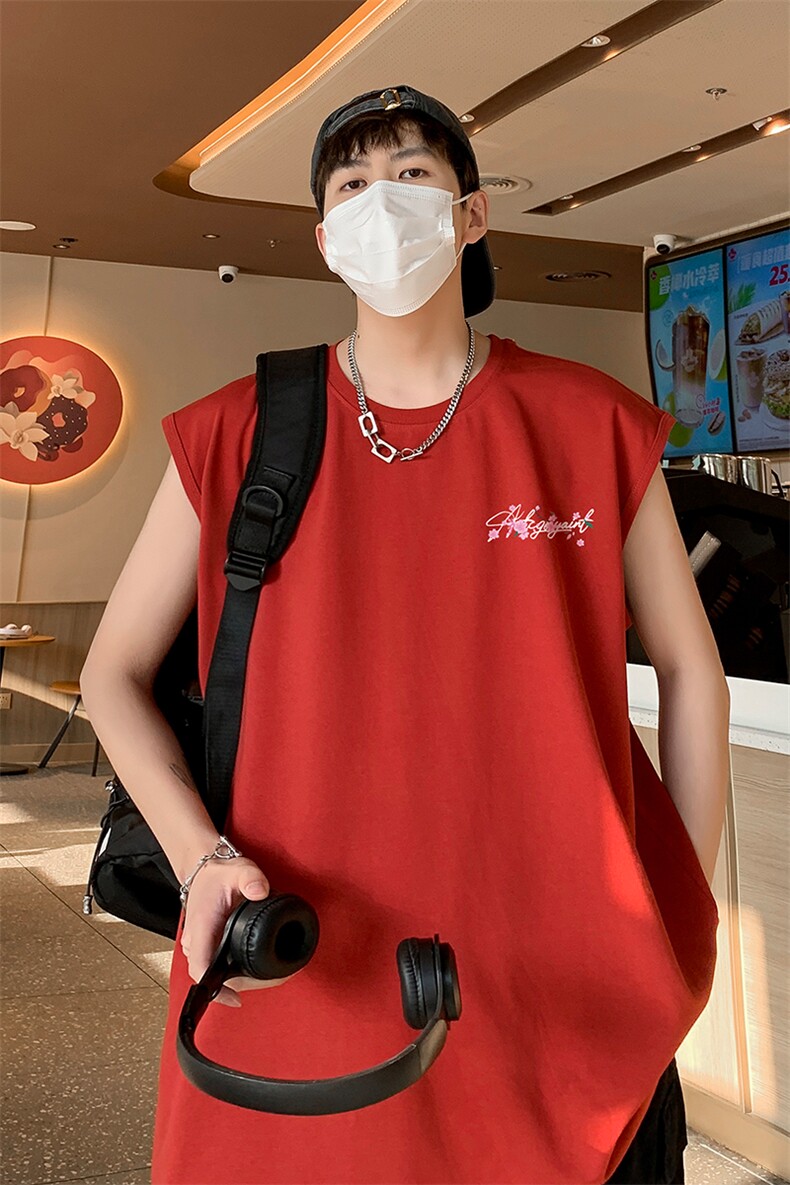 直播抖音得物高品质纯棉250克无袖背心T恤T2505P25,男装背心/马甲,电商C408-1(原B339-1)