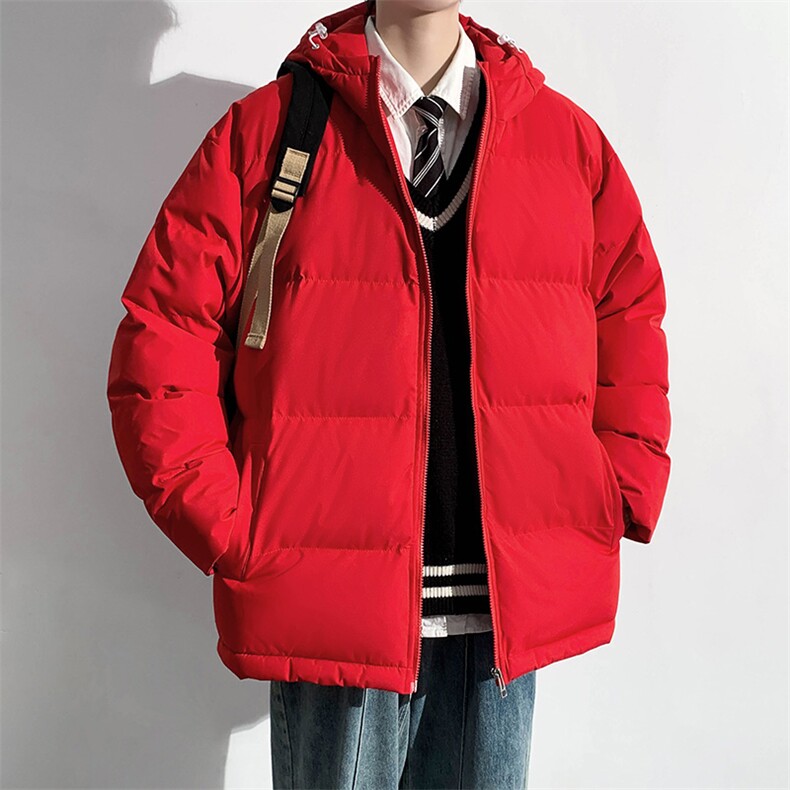 冬上新青少年加棉加厚棉服潮纯色保暖连帽棉衣外套男女9979-P80,男装棉衣,电商A441-1