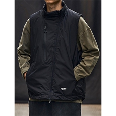 冬季日系男款工装立领马甲无袖羽绒服秋冬保暖外套MJ2267P95，男装羽绒服，星座1013-5