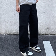 美式复古多口袋工装牛仔裤男春秋款高街设计感高腰宽松休闲直筒裤，男装牛仔裤，星座506A