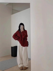 2025新款长袖套头女士，女装针织衫/毛衣，冀清阳荣
