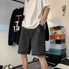 情侣宽松短裤潮流百搭夏季五分裤运动薄款hiphop裤子男K3565-P36，男装牛仔裤，星座512-3