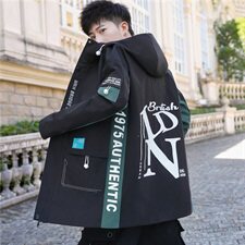 外套男士秋季中长款夹克连帽韩版潮流男装2021新款风衣JK177-P65，男装夹克，星座1206（原A206）