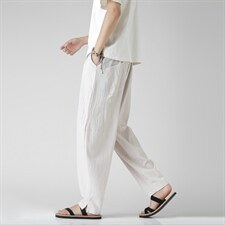 2026夏季风棉麻休闲裤汉服宽松A057-K381-P45（第二套图），男装民族服装，电商A057B