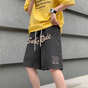 男夏季潮流时尚休闲短裤美式五分裤K2211P24图片