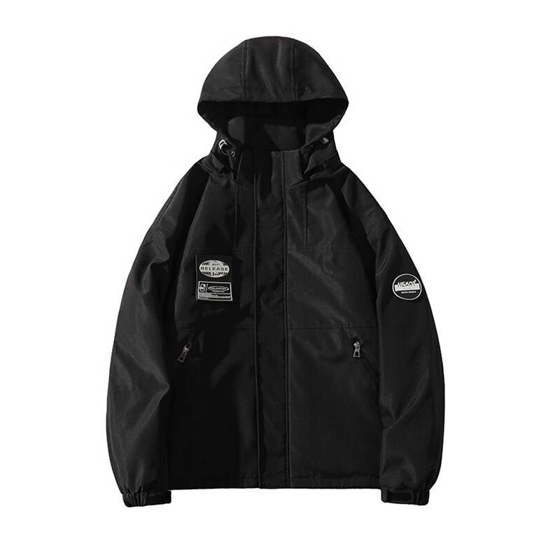 冬新中性拼接冲锋衣防风保暖加棉加厚时尚滑雪服棉衣外套M35-P125,男装棉衣,电商A001-1