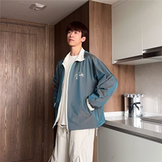 新款简约日系气质ins流行百搭文艺潮流双面穿夹克原宿慵懒时尚，男装夹克，星座1210-1