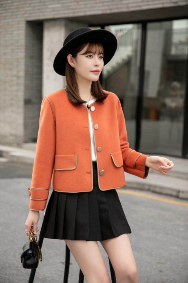 冬装新款：双面羊绒小香风外套M一X，其它，拉思维加丝