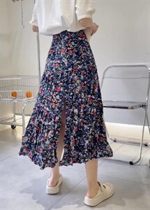 现货 夏季新品碎花半身裙图片