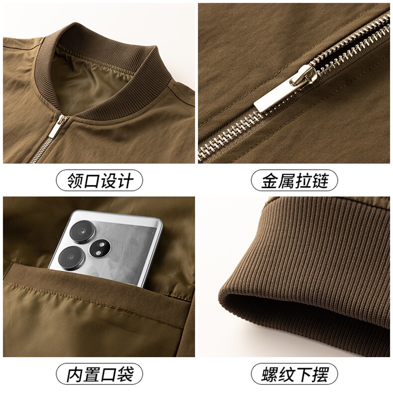 春季美式潮流夹克男宽松棒球服外套W106P70,男装夹克,电商D325