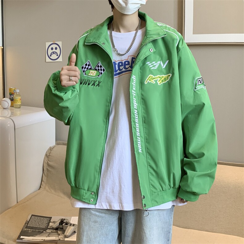 潮流夹克潮男春季工装机车夹克外套JY93P65图片