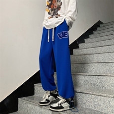 UE标直筒长裤23春夏季新款华夫格卫裤男休闲束脚阔腿裤K1063-P40，男装休闲裤，星座207