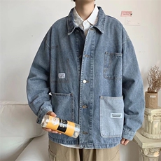 春秋季潮牌ins牛仔外套韩版帅气港风宽松学生工装夹克男WT93p56，男装夹克，星座1013