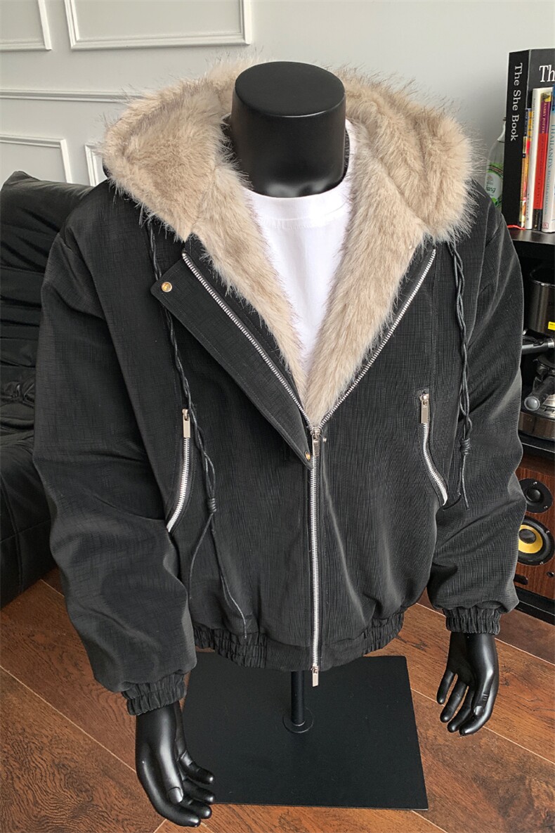 美式复古座山雕连帽棉服加厚保暖夹克宽松外套XZ514-2-25104-P128,男装夹克,星座514-2(原B239)