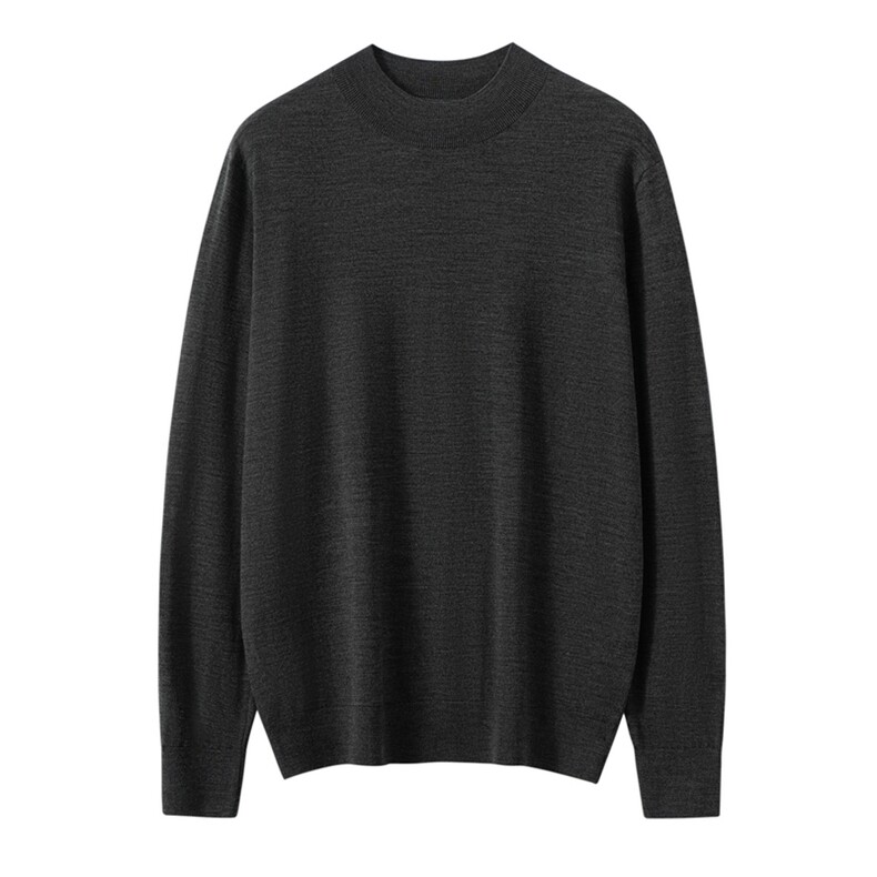 2025年秋季半高领短袖1时尚通勤休闲，男装羊毛衫，朝思纯山羊绒