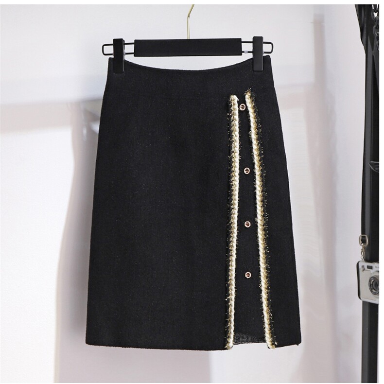 针织套装女春秋2021年新款时尚气质秋装女神范早秋裙子两件套，女装半身裙，潮品会