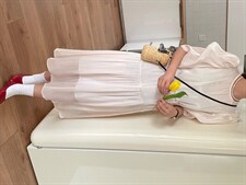 夏季新款亮丝连衣裙，女装连衣裙，阿M(2F)